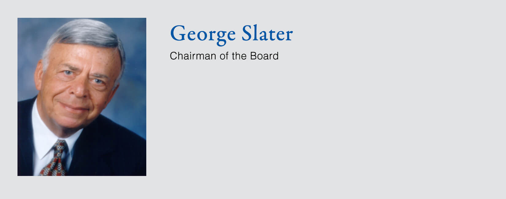 George Slater Chairman of the Board - Marine Bank