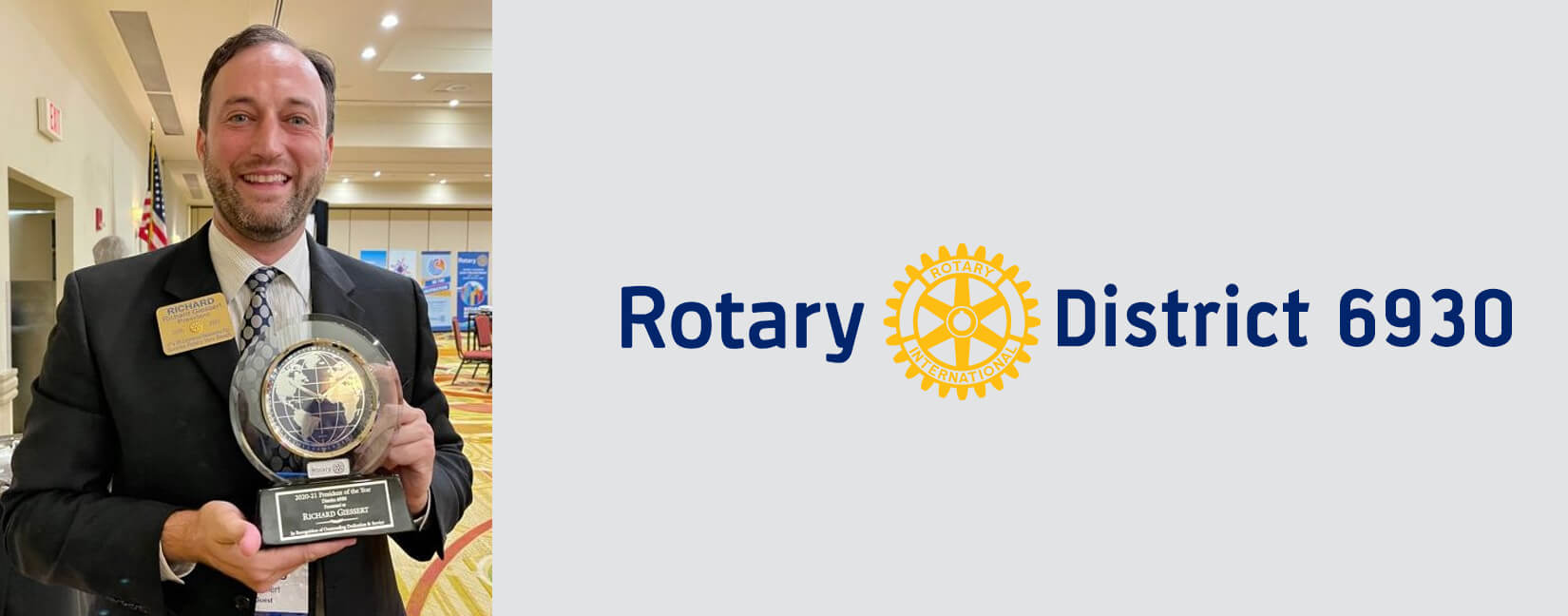 Richard Geissert and Rotary Club logo